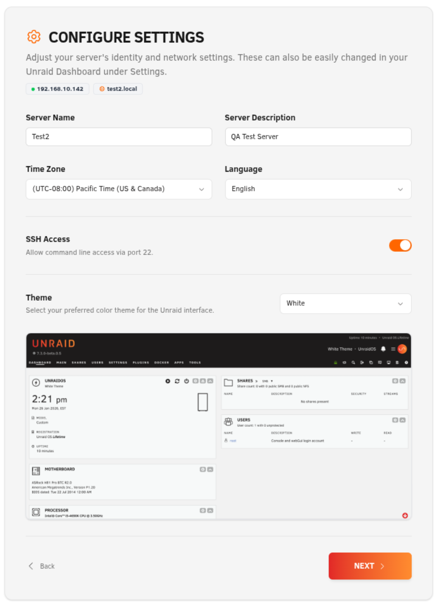 Schritt 2: Einstellungen konfigurieren